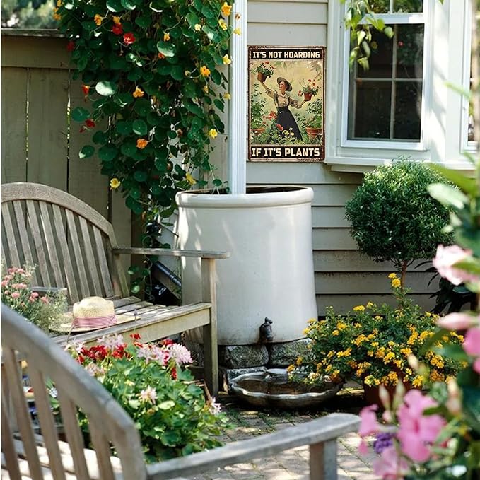 Metal Garden Decor - Unique Gardening Gifts for Women, Funny Garden Signs for Outdoor, Patio, Yard Decoration, 12" x 8" - Perfect Housewarming Gift for Mothers, Grandmas, and Plant Lovers