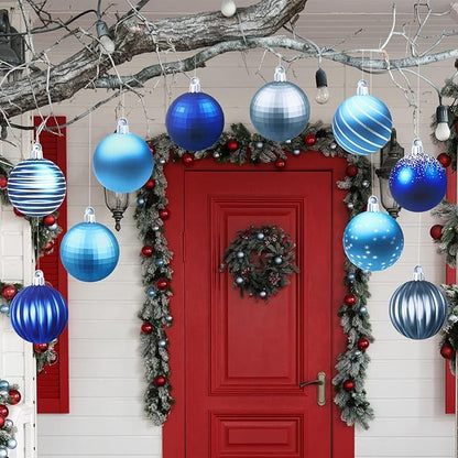 Sumind 10 Pieces Large Christmas Decorations Outdoor Christmas Hanging Ornaments Yard Lawn Signs Round Double Sided Porch Ornaments for Xmas Party Decor(Cool Style)
