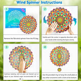 Wind Spinners,12 inch Multi Color Mandala with 360° Swivel Hook for Yard and Garden, Bird Wind Catcher, Metal Wind Spinners Outdoor for Lawn Hanging Crafts Decor Kinetic Yard Art Ornament Gifts