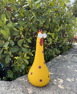 Tellme Long Neck Chicken Statue, Resin Rooster Sculpture, Creative Crafted Art Figurines, Funny Outdoor Decor, Cute Cock Decoration for Lawn, Yard, Office, Home, Weird Garden Gifts (1 PC)