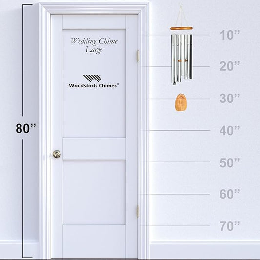Woodstock Chimes Signature Collection, Woodstock Wedding Chime, 34'' Famous Melodies Wind Chimes for Outdoor, Patio, Home or Garden Décor (IDO)