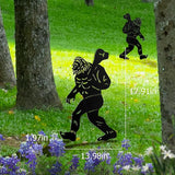 Bigfoot Garden Decor for Outside, Big Foot Silhouette Outdoor Statues, Sasquatch Gardening Gifts for Men/Dad/Women, Metal Yard Art for Lawn, Forests,Outdoor Decorations