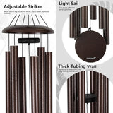 Vanquer Large Wind Chimes for Outside Deep Tone - 48'' Wind Chimes Outdoor Clearance, Deep Tone, Memorial, Sympathy Gift, Garden Patio, Home Décor, Bronze