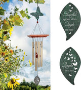 ASTARIN Cardinal Memorial Wind Chimes, Personalized 26" Small Metal Symphthy Wind Chime, Bereavement Gift for Loss of Loved One Father Mother, Dragonflie Damselflie Decor for Outside Patio Garden