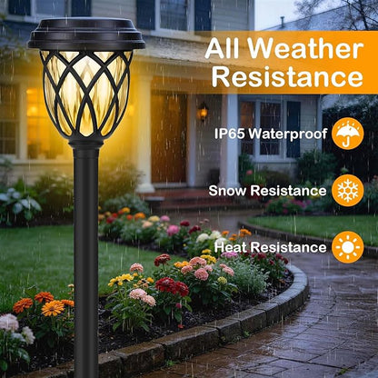 Solar Lights Outdoor 8 Pack Solar Garden Lights Waterproof IP65 Solar Landscape Lights Solar Pathway Lights for Patio, Yard, Driveway Decoration (Warm White