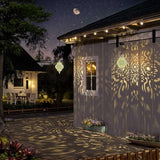 Hapjoy Hanging Solar Lights Outdoor Garden Decor Solar Lantern Waterproof Plastic Moroccan Outdoor Decorations for Patio Pathway Yard Backyard Garden Decorative (1, White)