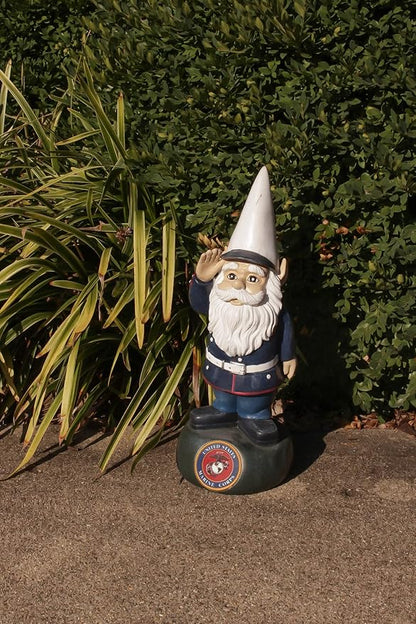 Red Carpet Studios Officially Licensed Military Garden Gnome, 13.25" Tall, United States Marines