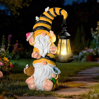 Garden Gnomes Outdoor Decor with Solar Led Lantern Gnomes Decorations for Yard,Patio,Lawn,Gnome Gifts for Women,Mom