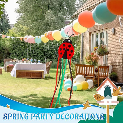 Soulchen Ladybug Windsock for Outside Heavy Duty Wind Socks Spring Summer Durable Outdoor Hanging Flag Wind Decoration for Yard Garden Patio Boat Home Decoration