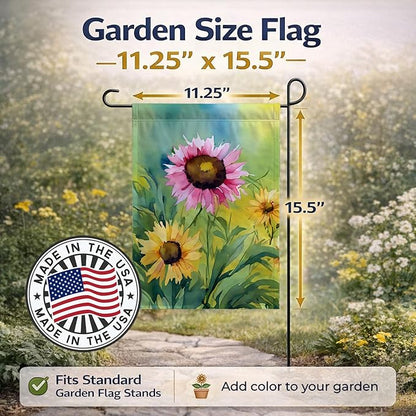 Caroline's Treasures Kentucky Goldenrod in Watercolor Garden Flag Mailbox Flag Decorative Yard Flag Banner Outside Patio Artwork Yard Flower Beds, Garden Size, Multicolor