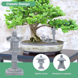 M METERXITY 1 Set Mini Lantern Pagoda Statues, Sandstone Home Landscape Accessories Japanese Decor Mini Chinese Pagoda for Aquarium/Fish Tank/Garden Decor [3 Pack]