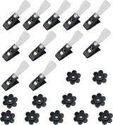 HOOSUN 22 Pack Garden Flags Clips And Stoppers,Clips for Garden Flag Holders,Rubber Stoppers Yard Flag Holder Clip for Small Flags,Garden Flag Stand Accessories