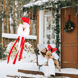 NOVWANG Santa Claus Windsock, 40 Inch 3D Winter Windsocks Outdoor Hanging Flag with Adjustable Hook Christmas Festival Party Decorations for Garden Porch Yard Patio Lawn