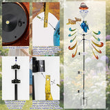 Yard Garden Wind Spinners - Large Outdoor Metal Wind Spinners with Stake, Yard Art Lawn Garden Decor Colorful Angel-Shaped Wind Vane (19.5" W x 79" H)
