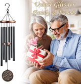 Hummingbird Wind Chimes for Outside, Sympathy Gift for Men Women, 32 in Resin 3D Hummingbird Relief Windchimes for Yard Patio Garden Decor