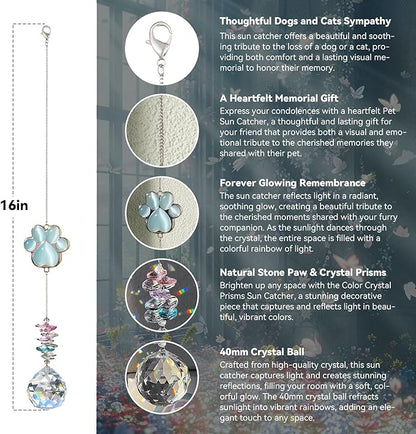Dog Memorial Suncatcher, Loss of Dog Sympathy Gift, Thoughtful Pet Remembrance Bereavement Gifts