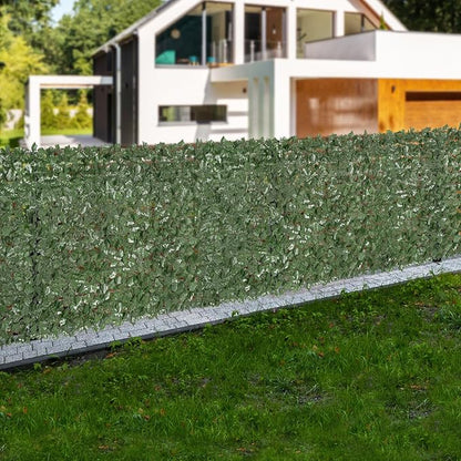 VEVOR Artificial Ivy Privacy Fence Screen, 96 x 72 in Faux Ivy Vine Leaf Hedges Fence, Greenery Privacy Fence with Strengthened Joint, Green Wall Decoration for Outdoor Garden, Yard, Balcony