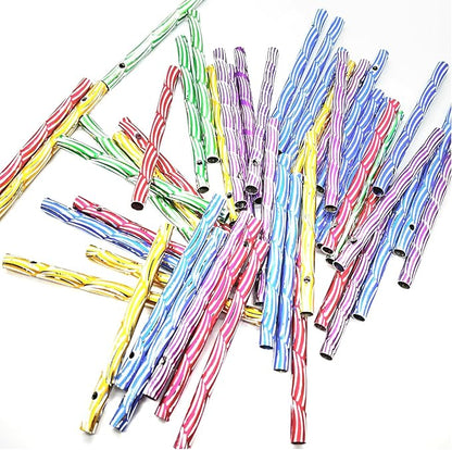 100 Pcs Aluminium Wind Chime Tubes, Aluminum Wind Chime Empty Tubes Parts Kit for Decor, Outdoor Hanging Decor, Adults Arts and Crafts, DIY