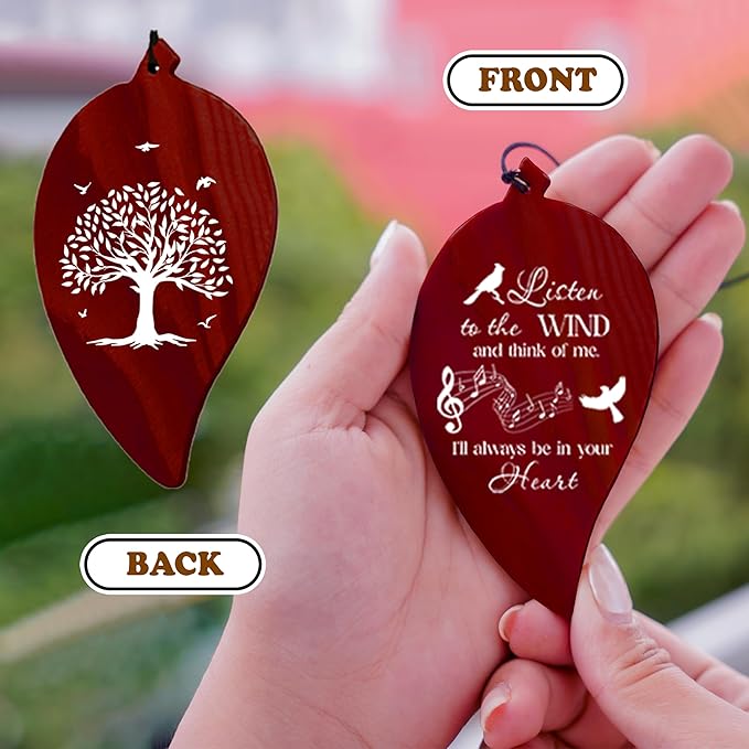 30'' Memorial Crystal Wind Chimes Loss of Mom Dad Grandparent Sympathy Cardinal Bird Keepsake Weatherproof Windchime Remembrance Gift in Memory Loved Ones for Window Outdoor Garden Decor HW2-LW
