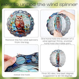 Owl Wind Spinners Outdoor - 3D Metal Garden Hanging Decor Kinetic Spinning Yard Art Ornaments Indoor Home Sculpture Patio Backyard Decoration Christmas New Year Gifts for Women Mom Grandma