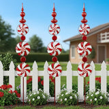 Red Candy Wind Spinner Mother's Day Outdoor Decorations,52 Inch Metal Wind Spinner Outdoor Decoration for Yard Art and Garden Lawn Ornaments，Outdoor Mother's Day Decorations Yard and Lawn Ornaments