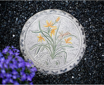 Garden Stepping Stones, Classical Chinese Flower Carving, Decorative Walkway Stepping Stones for Outdoor Garden Flowerbed & Lawn Yard Pathway (Color : C(6Pcs))