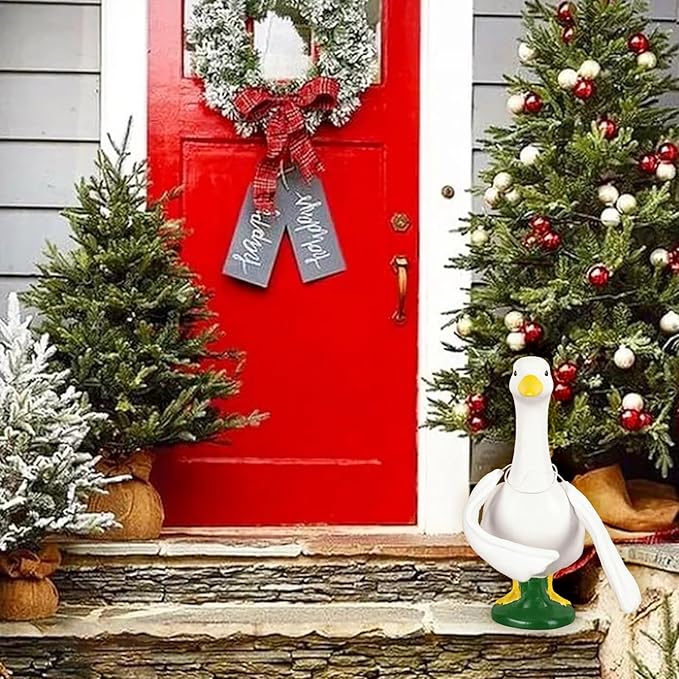 JarThenaAMCS Poseable Goose Wings for 23" - 28" Porch Goose Outfit Accessories White Wings for Fall Christmas Party Outdoor Patio Yard Lawn Decoration