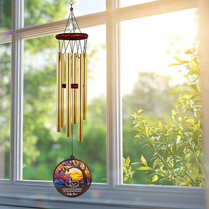 Personalized Baby Memorial Crystal Wind Chimes Custom Name Suncatcher Sympathy Ornament Keepsake Boy Girl Stillbirth Passed Away Condolence Gifts for Infant Loss Mothers Friend Daily Healing Remember