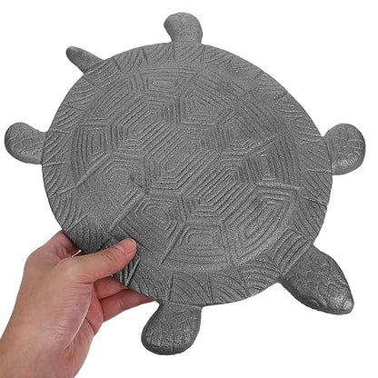 Tofficu Cast Iron Turtle Stepping Stone for Garden and Outdoor Walkway, Metal Decorative Lawn Pathway Ornament, Backyard Turtle Statue for Patio Landscaping