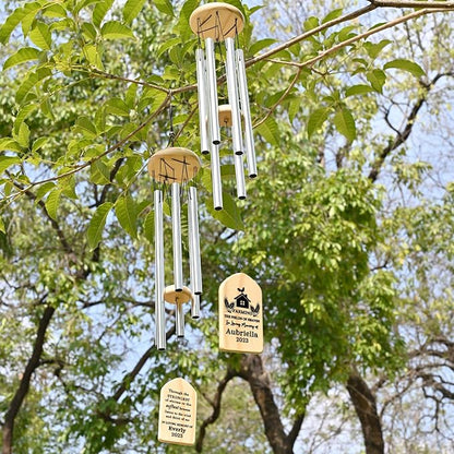 Sympathy Wind Chimes - Farming in Heaven Memorial Gifts - Sympathy Gifts for Loss of Loved One, Father, Husband, Brother, Farmer, Papa, Grandpa - in Memory of Loved One Who Farmed
