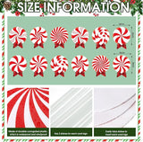 Glenmal 12 Pcs Christmas Outdoor Yard Signs Peppermint Corrugated Yard Decorations with Stakes and Bow Xmas Decorations Garden Sign Waterproof Cardboard Lawn Signs for Pathway Walkway (Peppermint)