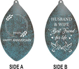 ASTARIN Personalized 20th 50th Anniversary Wind Chime, Happy Anniversary Wedding Valentine's Day Gift for Wife Husband Men Women Sister, Keepsake Decorations for Parents Couples(Produced in USA)