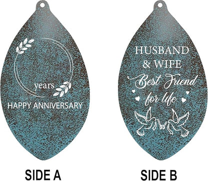 ASTARIN Personalized 20th 50th Anniversary Wind Chime, Happy Anniversary Wedding Valentine's Day Gift for Wife Husband Men Women Sister, Keepsake Decorations for Parents Couples(Produced in USA)