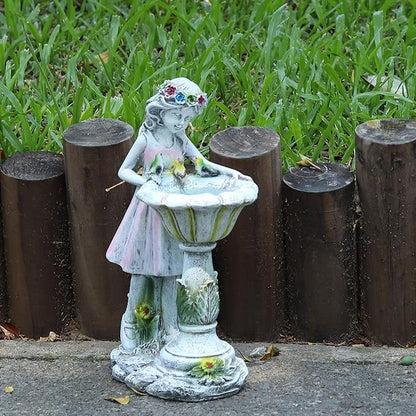 Voveexy Fairy Garden Statue, Solar Garden Angel Figurine Outdoor Decoration Waterproof Resin Angel Sculpture for Patio Yard Lawn Porch Art Decoration Ornament Housewarming Christmas Birthday Gift
