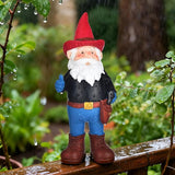 Garden Gnomes Statues for Yard Decorations Outdoor, Funny Cowboy Gnome Garden Lawn Figurines for Home Patio Yard Decor Indoor, Gardening Housewarming Gift