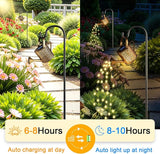 2 Pack Solar Watering Can Lights, Solar Lights Outdoor Decorative, Small Hanging Lantern Landscape Light Waterproof, Outside Garden Decor for Yard Lawn Patio, Gifts for Mom Women Birthday Mother's Day