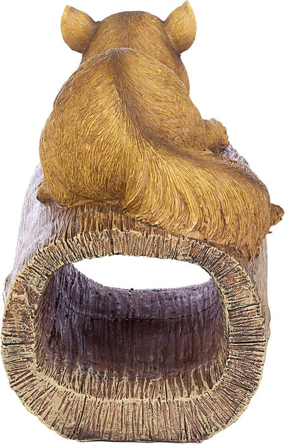 Jolly the Squirrel Gutter Guardian Downspout Statue