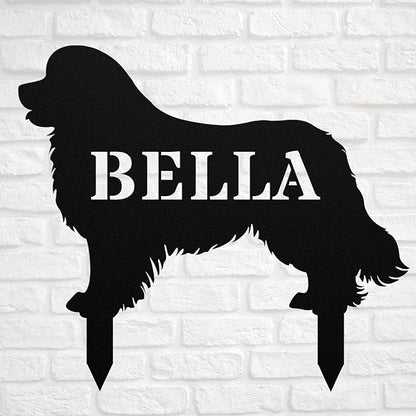 Personalized Newfoundland Dog Garden Statue Stake,Custom Newfie Outdoor Yard Art Decor,Memorial Remembrance Sculpture for Yard Garden Porch Lawn Grassland Park Farm Flowerpot Decor.