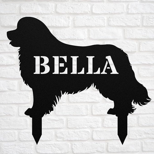 Personalized Newfoundland Dog Garden Statue Stake,Custom Newfie Outdoor Yard Art Decor,Memorial Remembrance Sculpture for Yard Garden Porch Lawn Grassland Park Farm Flowerpot Decor.