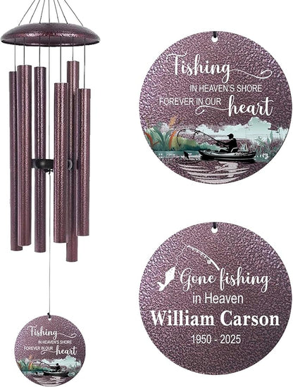 ASTARIN Memorial Wind Chimes Personalized, Produced in USA Deep Tone Wind Chimes for Loss of Loved One, Sympathy Gifts for Loss Mom/Dad/Sister, Outdoor Windchime for Memory Bereavement Condolence
