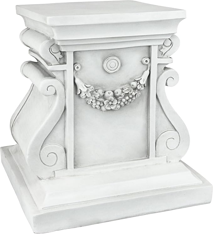 Design Toscano Jesus The Good Shepherd Religious Garden Statue (12 Inches Wide, 8 Inches Deep, 28 Inches High) and Classic Statuary Garden Plinth Base