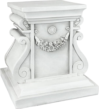 Design Toscano Jesus The Good Shepherd Religious Garden Statue (12 Inches Wide, 8 Inches Deep, 28 Inches High) and Classic Statuary Garden Plinth Base