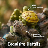 Turtle Statue Gutter Downspout Extender Garden Decor, Decorative Splash Block, Garden Animal Statues, Resin Gutter Extension Downspout, Outdoor Yard Decor, Stone Tortoise Statue for 4" x 4 Downspout