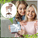 VioraWhite Moose Wind Chimes Decorations Gifts for Women Men Mom Wife Grandma Birthday Gifts Metal Moose Wind Chimes for Outside Indoors, Lawn, Patio, Home, Porch, Yard Decor, Garden Decor
