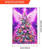 Christmas Tree Garden Flag Seasonal Double Sided 12 x 18 Inch Small Yard Flag for Indoor Outdoor Decor Holiday All Seasons