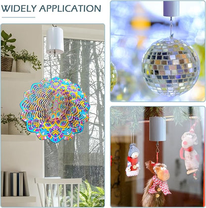 Wind Spinner Motor with Remote Controller,Mobile Battery Operated Motor Hanging Display Motor for Hanging Christmas Ornament Rotating Mirror Ball Baby Crib Wind Chimes Spiral -10 RPM