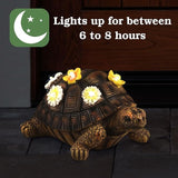 Muldale Turtle Hide a Key Outside - Solar Powered - Outdoor Decorative Spare Key Hider - Decorative Terence The Tortoise Ornament for Yard