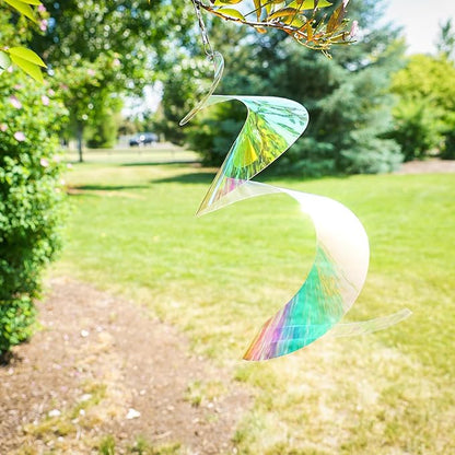 In the Breeze 9156 — 30-inch Iridescent Twister Tail — Suncatcher Wind Spinner for Yards and Gardens, Humane Animal Deterrent…
