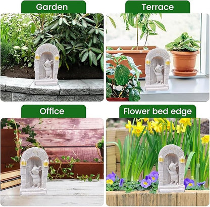 Cartoon Peeking Statue Creative Garden Accent Home Office Resin Art Sculpture Weather Garden Sculpture