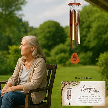 Wind Chimes for Mothers Day - Long Distance Gifts, Mothers Day Wind Chime for Mom - Mom Birthday Gifts from Daughter, Son - Patio, Garden Decor - Large Wind Chimes for Outside Indoor Outdoor 37 Inches